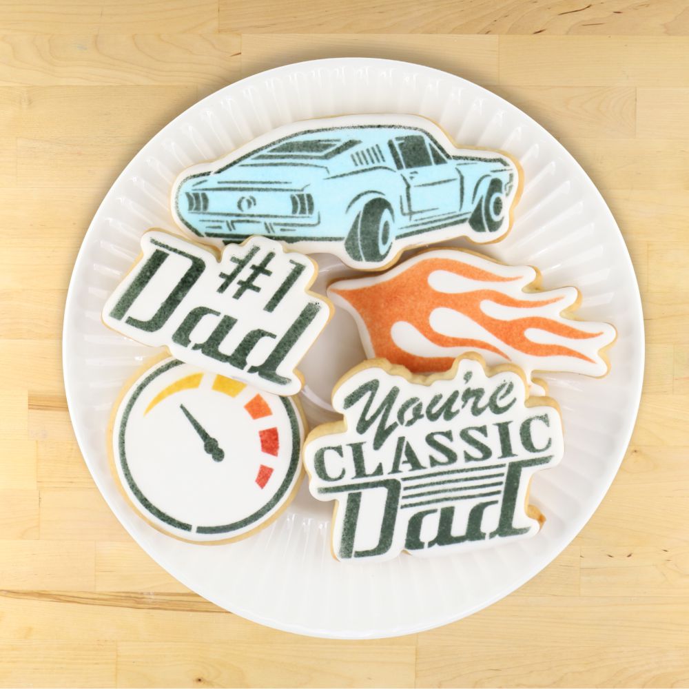 Classic Dad Cookie Stencil with Cookie Cutters