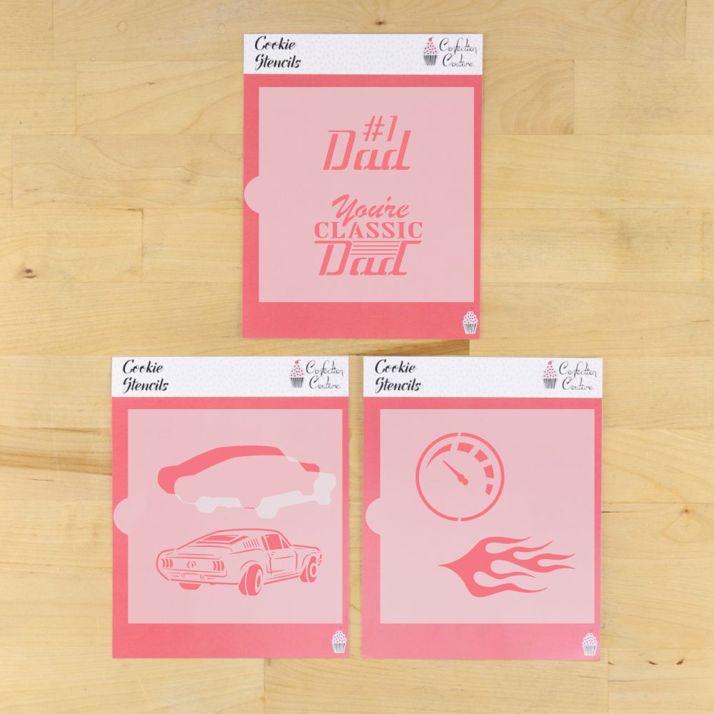 Classic Dad Cookie Stencil with Cookie Cutters