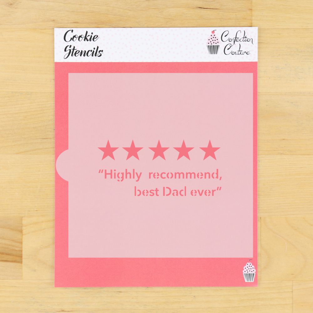 Five Star Dad Review Cookie Stencil With Cookie Cutter