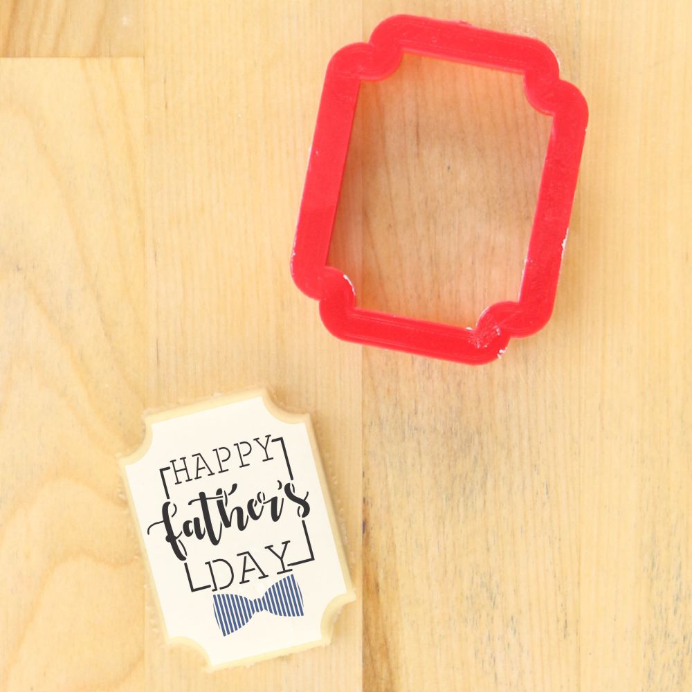 Happy Father's Day With Bow Tie Message Cookie Stencil