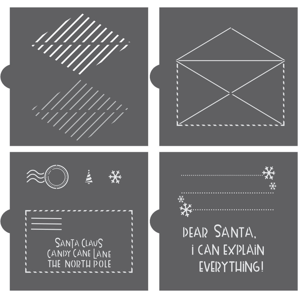 Letters to Santa Cookie Stencil