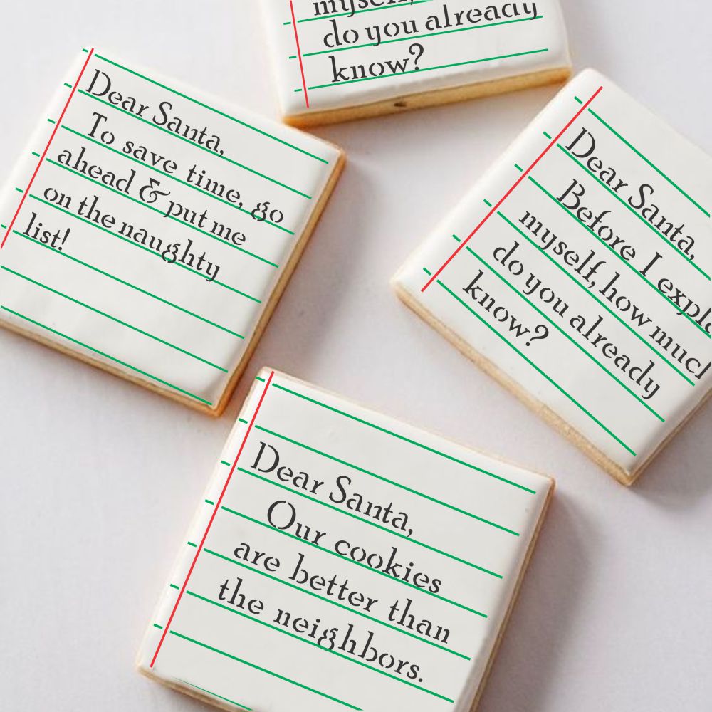 Dear Santa Decorated Cookies