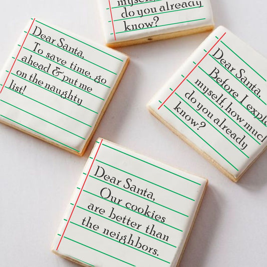 Dear Santa Decorated Cookies