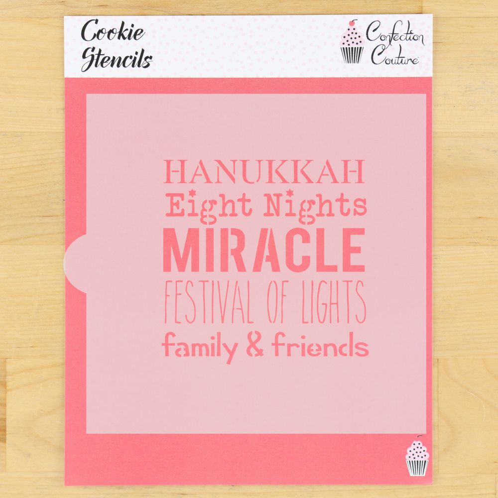 Hanukkah Phrases Cookie Stencil