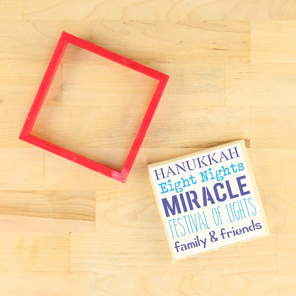 Hanukkah Phrases cookie stencil