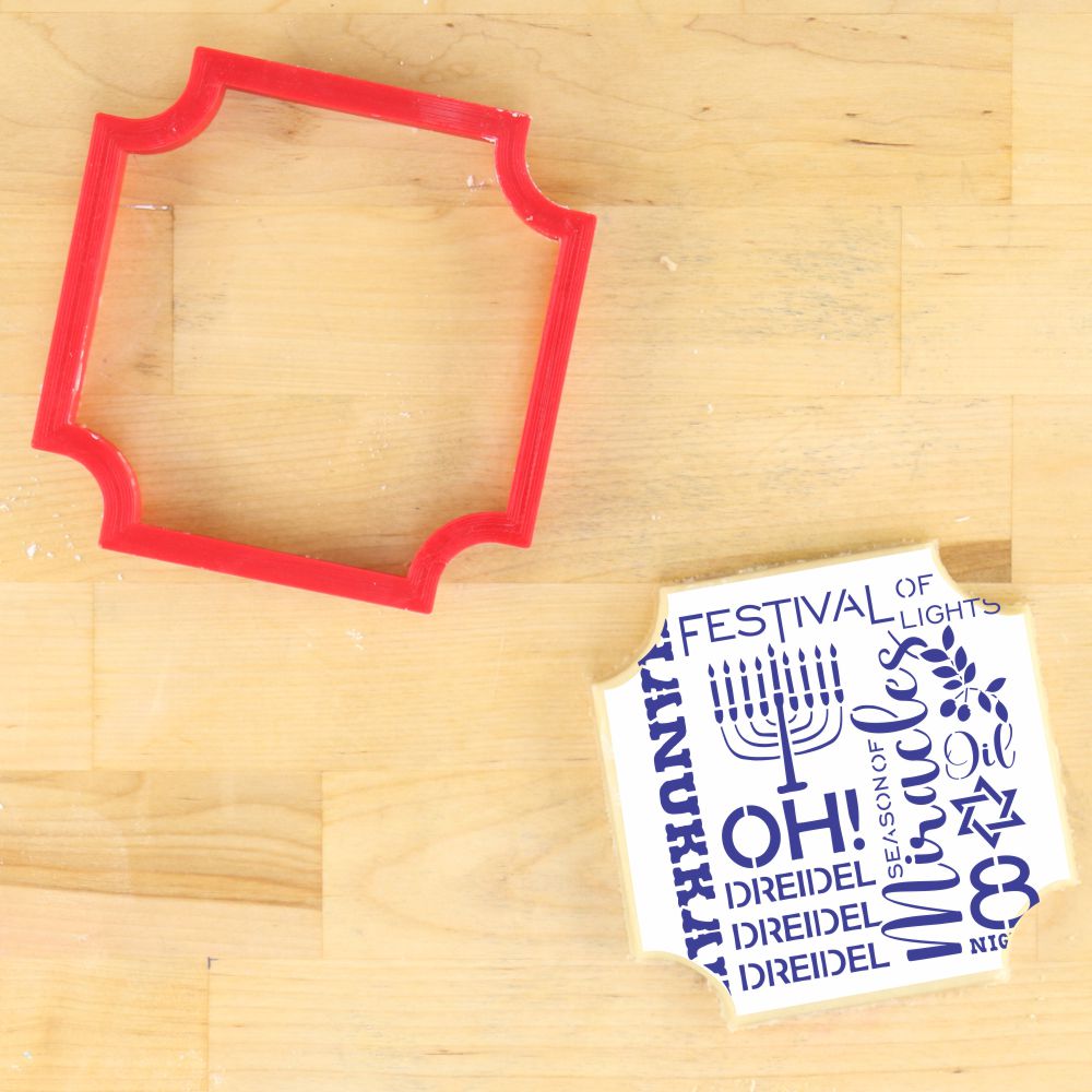 Hanukkah Subway Background Cookie Stencil