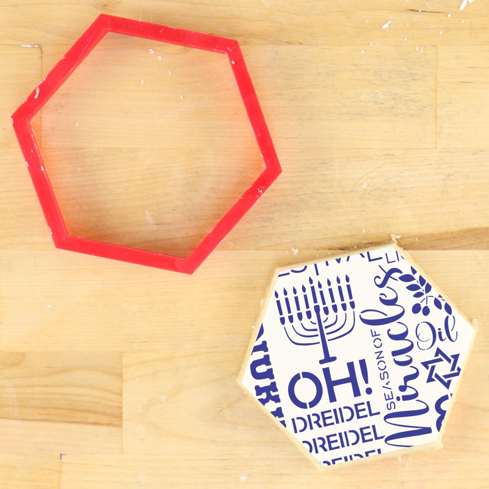 Hanukkah Subway Background Cookie Stencil