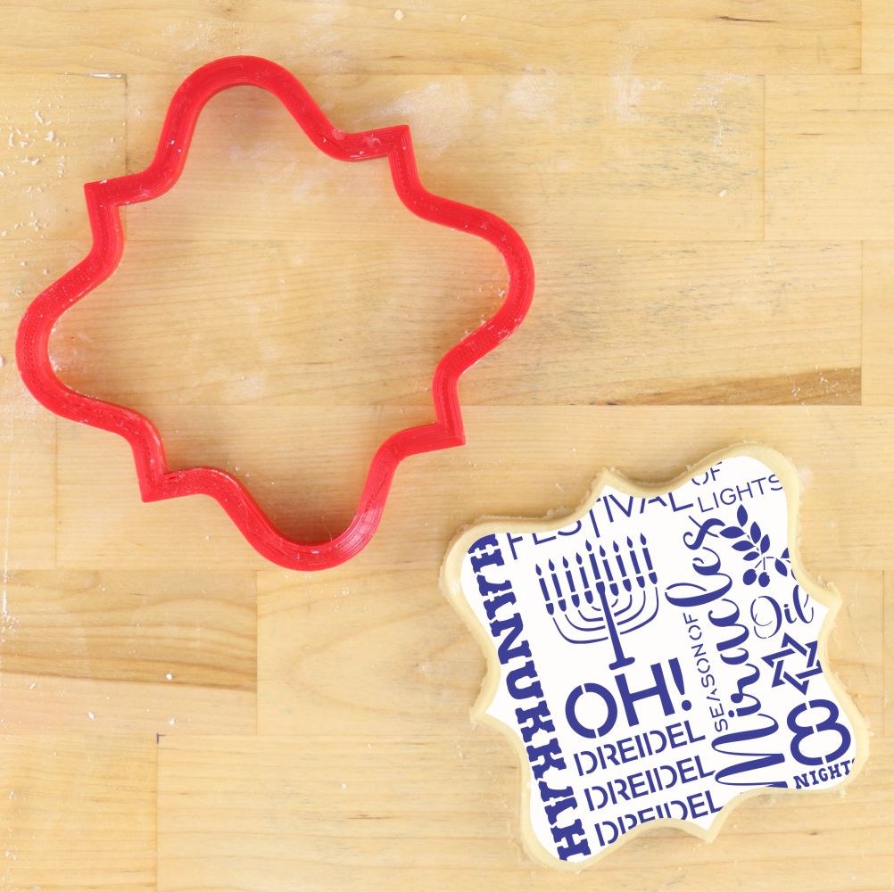 Hanukkah Subway Background Cookie Stencil