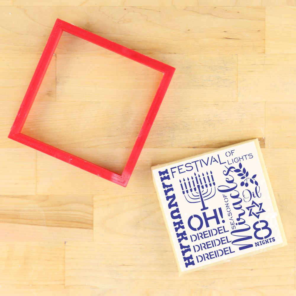 Hanukkah Subway Background Cookie Stencil