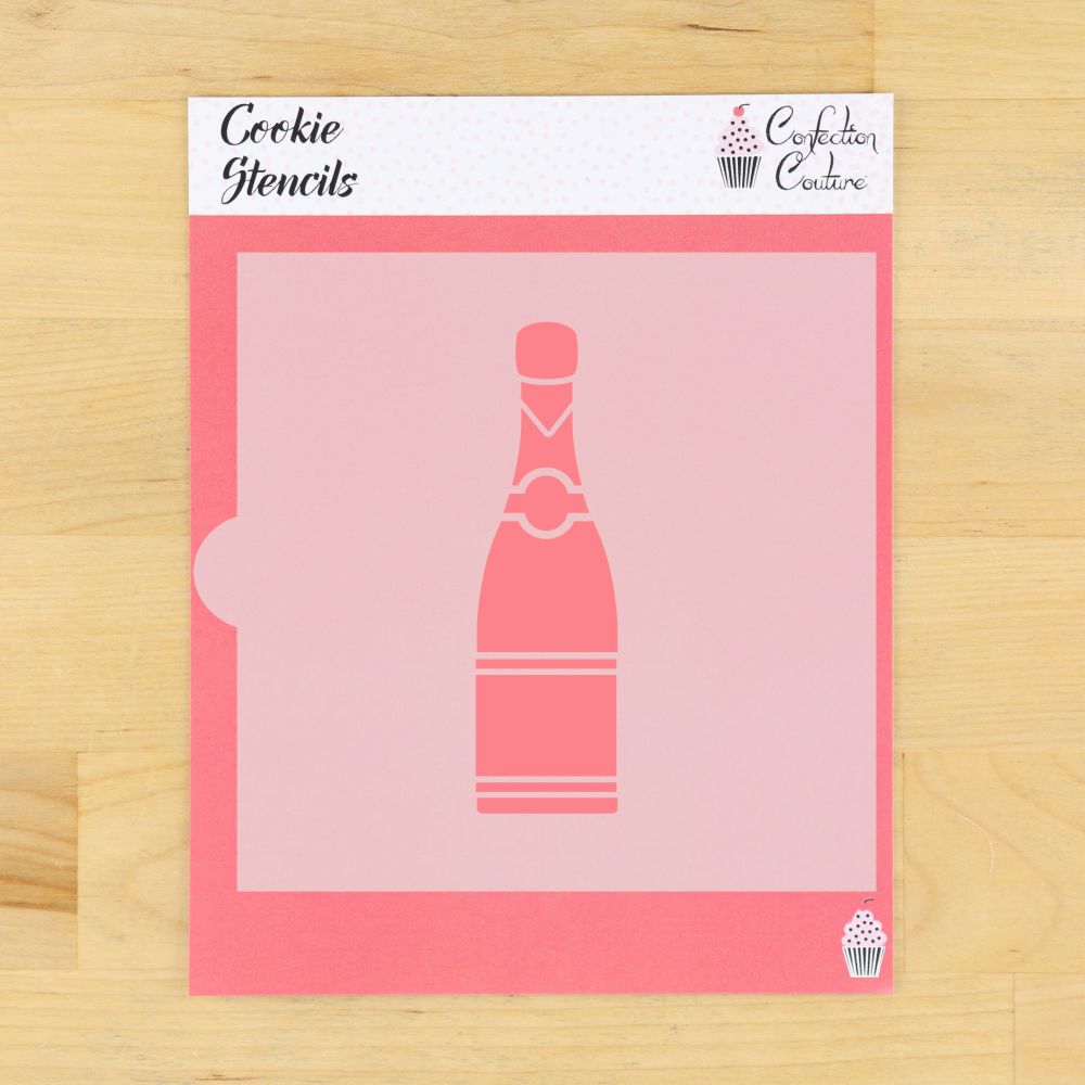 Champagne Bottle Cookie Stencil