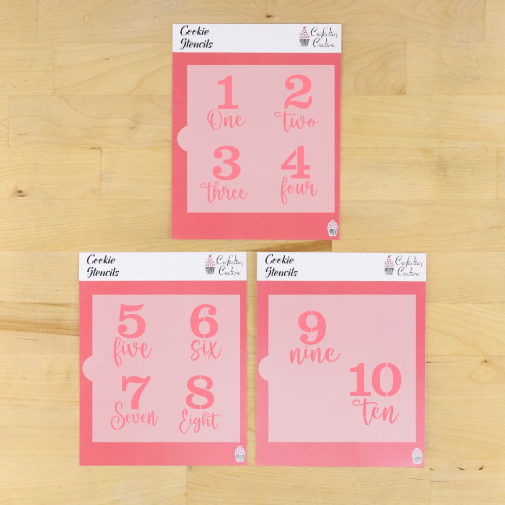 Numbers for Birthday Cookie Stencil Set