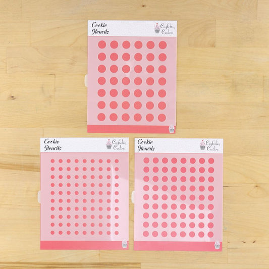 ASSORTED DOTS SPRINKLE STENCIL SET