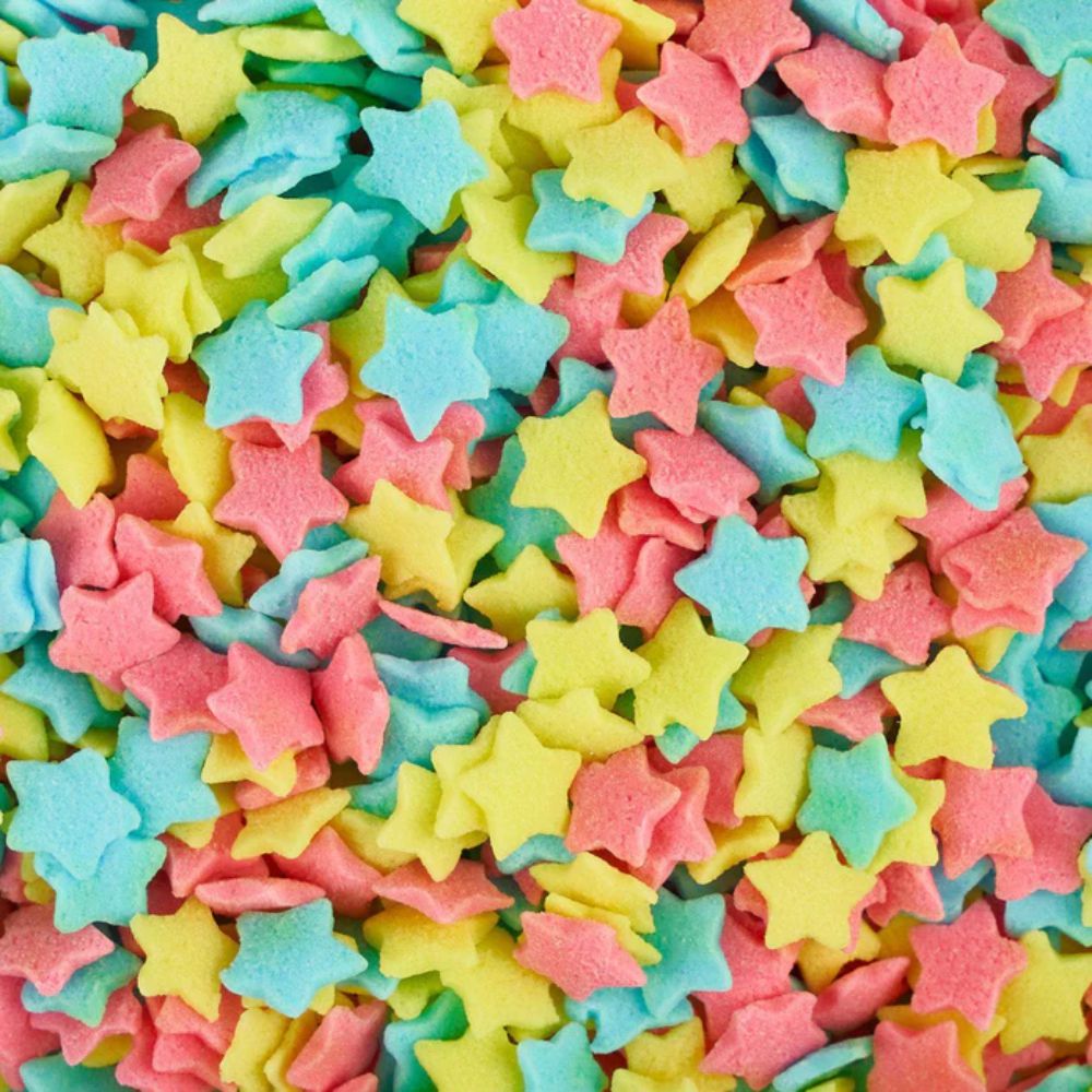 Stars Sprinkles made with royal icing for cakes and cupcakes