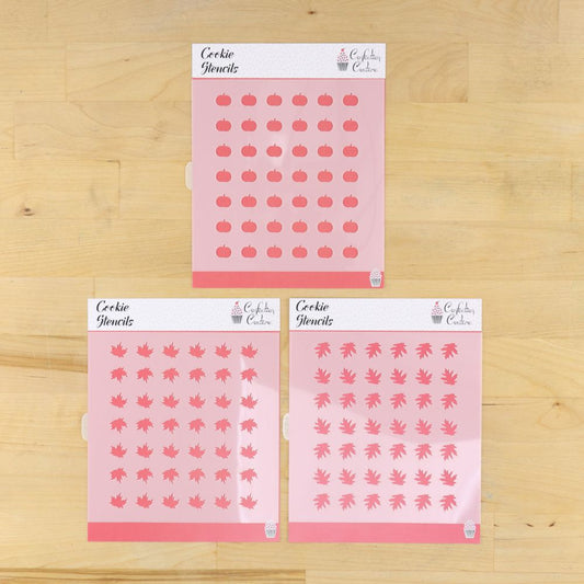 Fall Sprinkles Stencil Set for cookie decorating