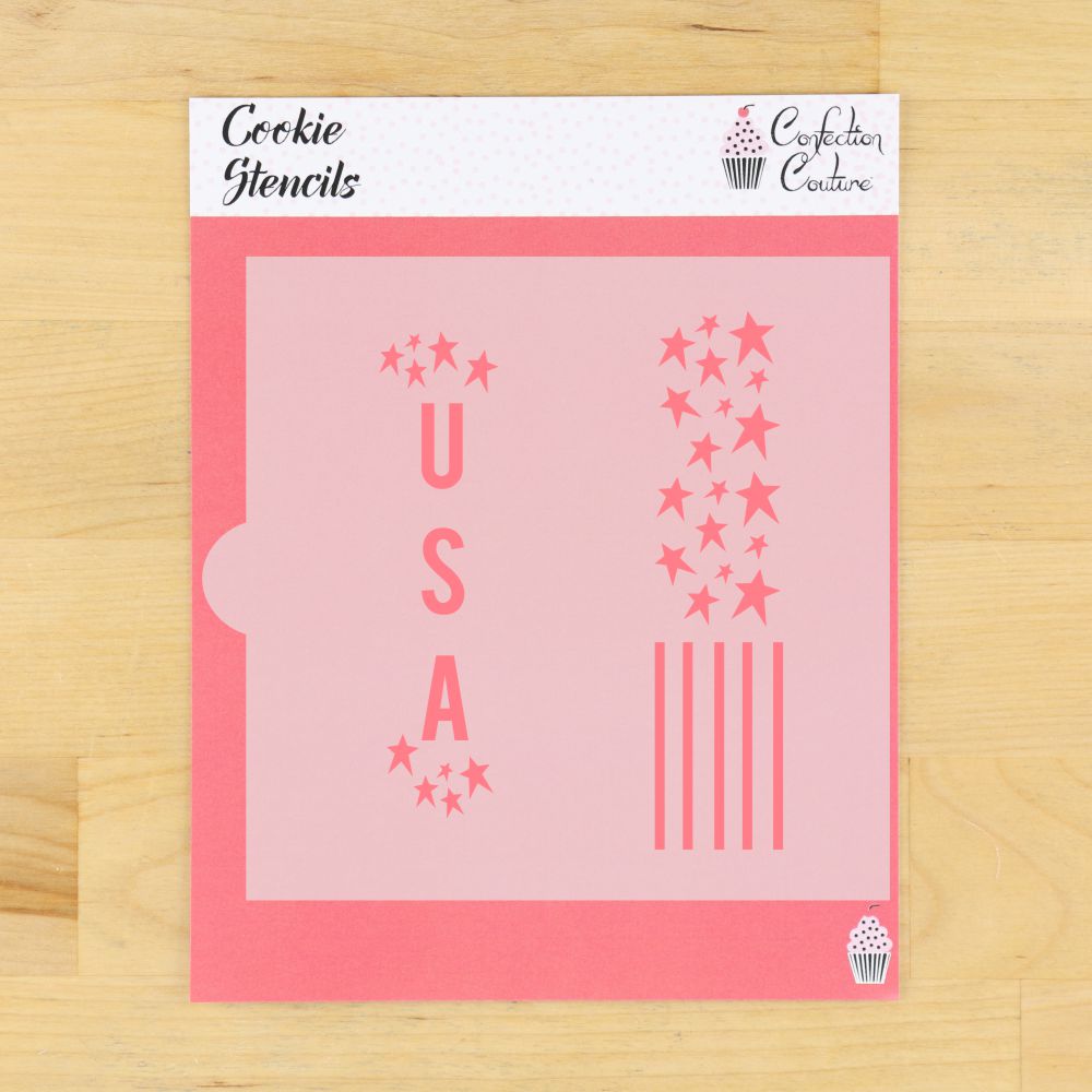 USA Cookie Stick Stencil