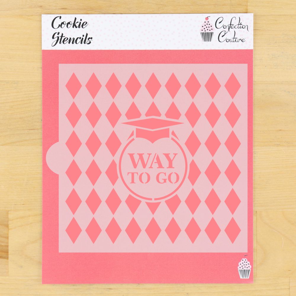 Way to go custom graduation cookie stencil 1 overlay