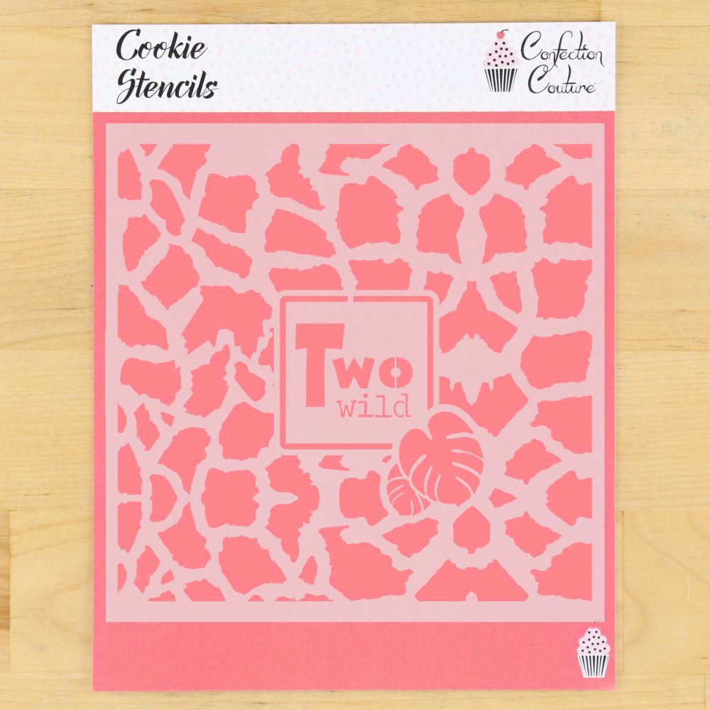 Two Wild Custom Jungle Theme Cookie Stencil 1 oVERLAY