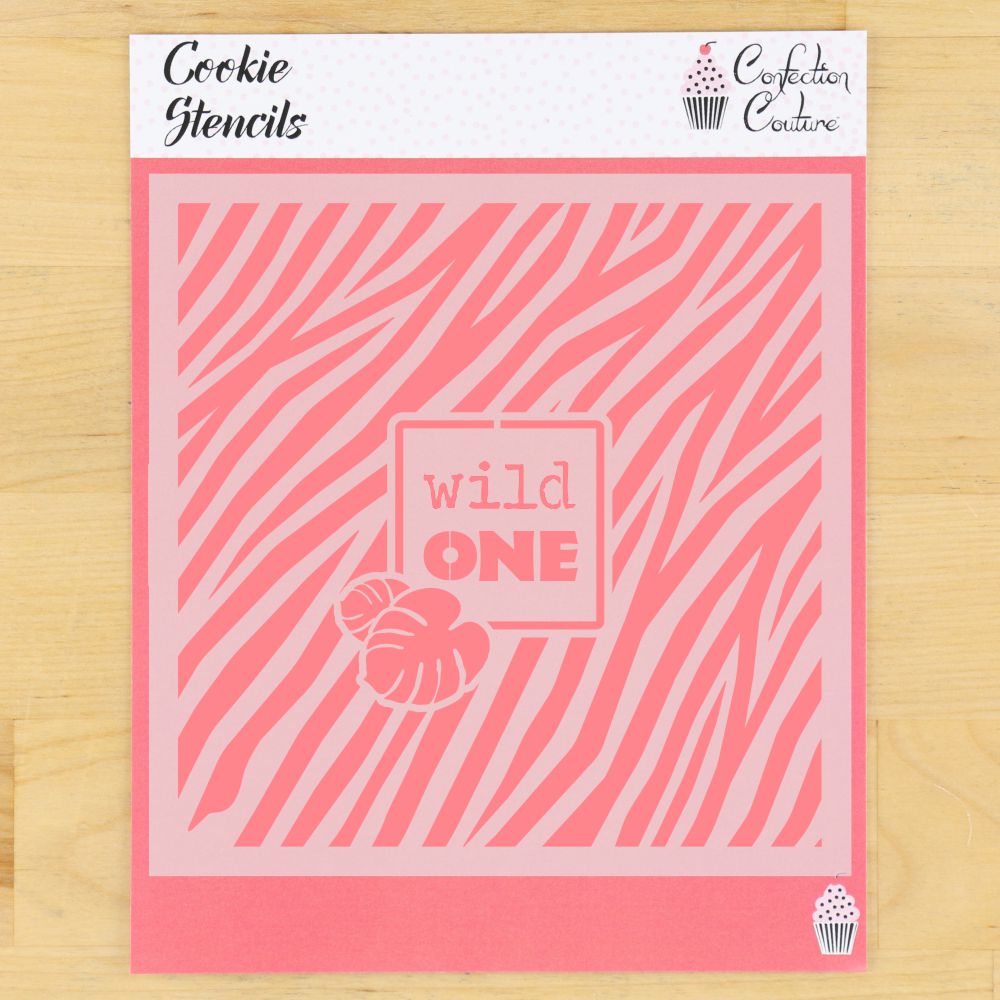 Wild One Custom Jungle Theme Cookie Stencil 1 oVERLAY