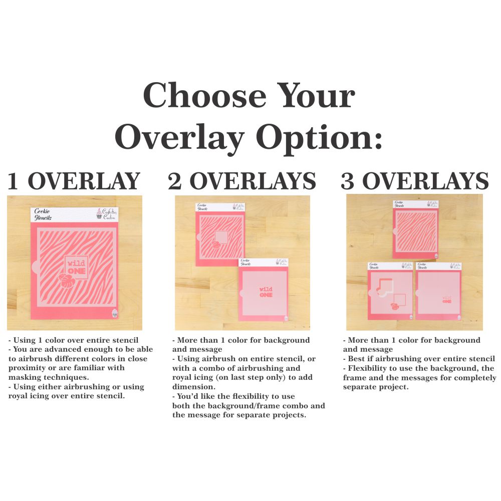 how to use cookie stencils with multiple overlays
