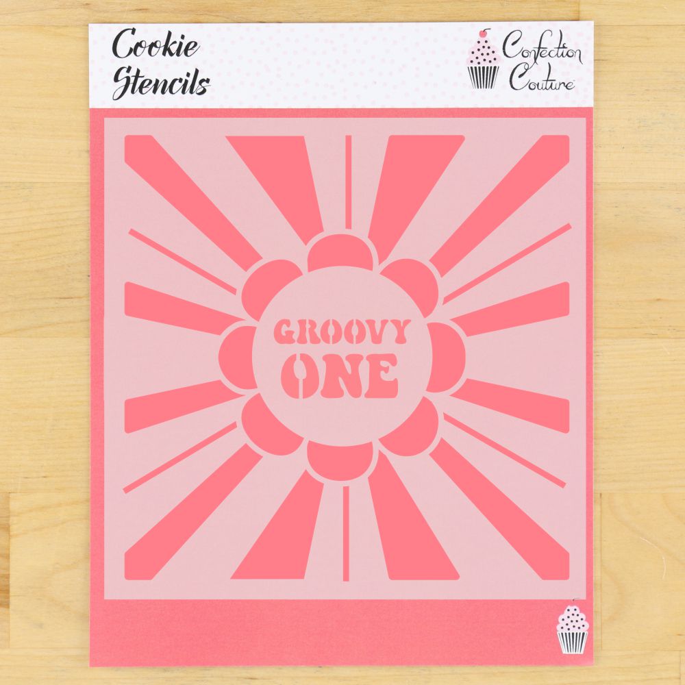groovy one custom cookie stencil for 1st birthday party