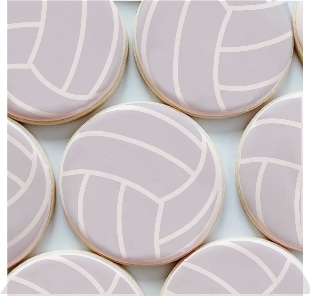 Volleyball Cookie Stencil