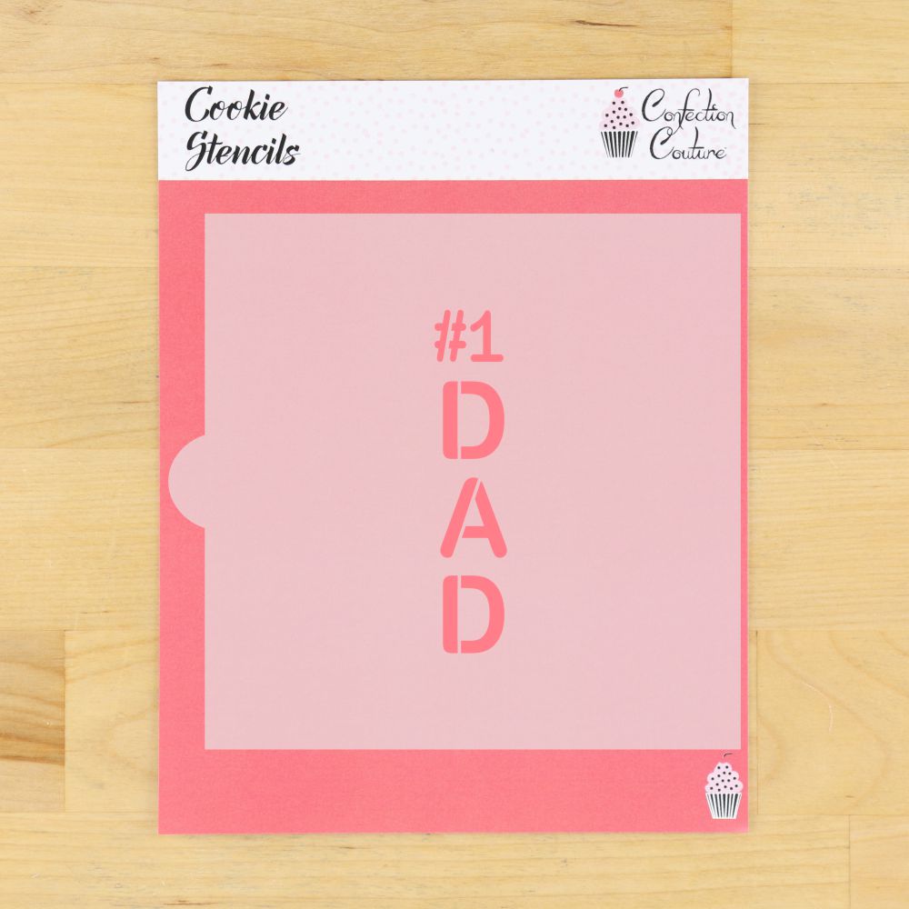 Dad Cookie Stick Stencil for Father's Day Cookie Sticks