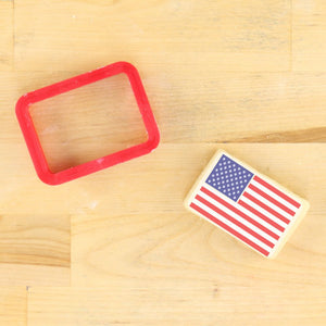 American Flag Accent Cookie Stencil With Cookie Cutter