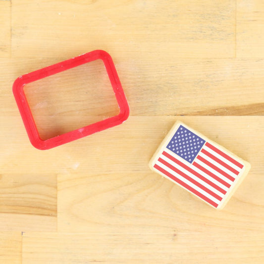 American Flag Accent Cookie Stencil With Cookie Cutter