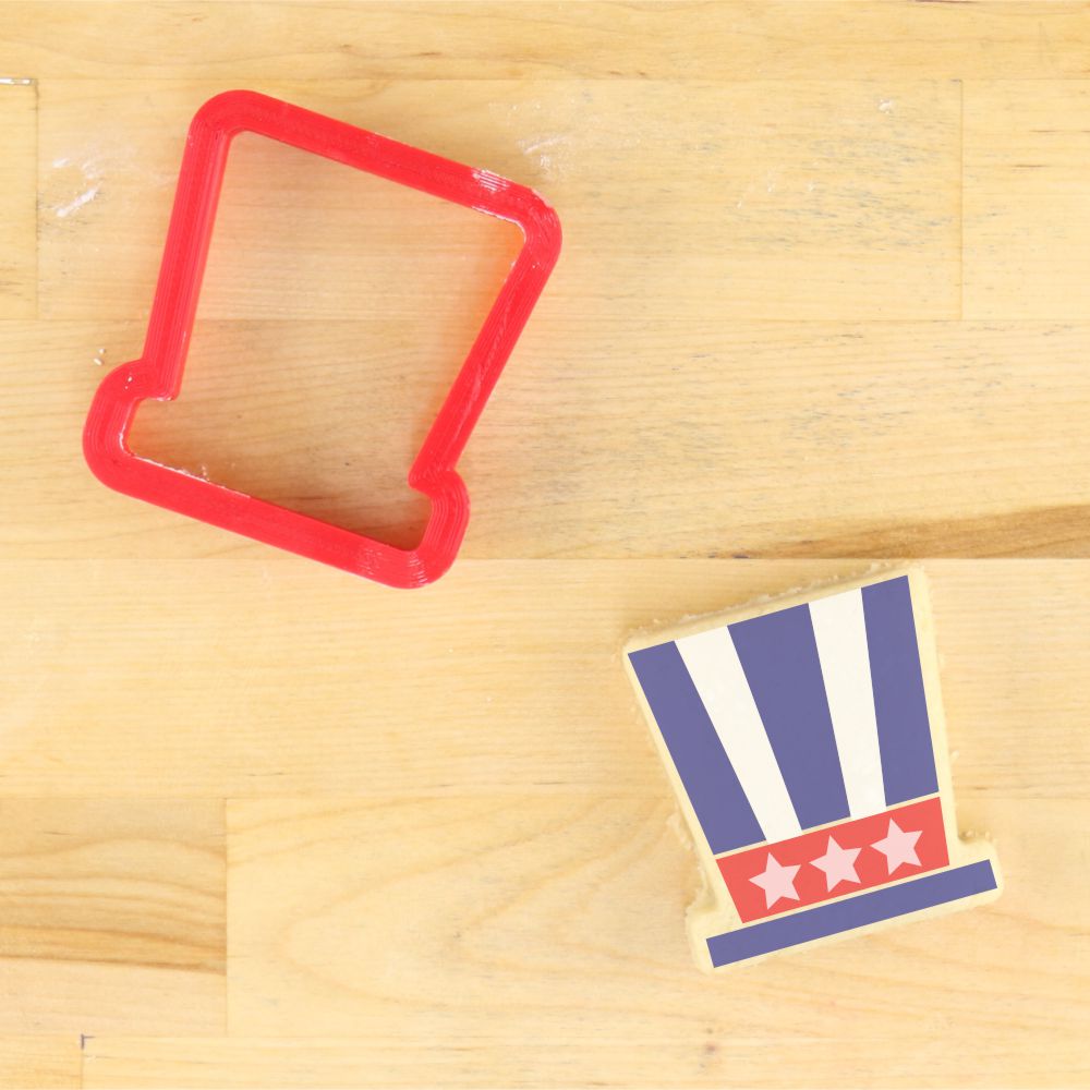 Uncle Sam Hat Cookie Stencil With Cookie Cutter