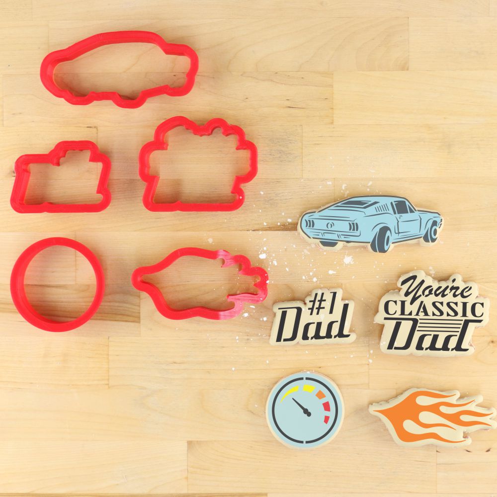 Classic Dad Cookie Stencil with Cookie Cutters