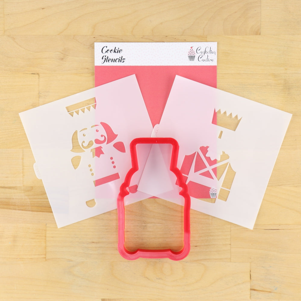 Nutcracker Cookie Stencil with Matching Cookie Cutter