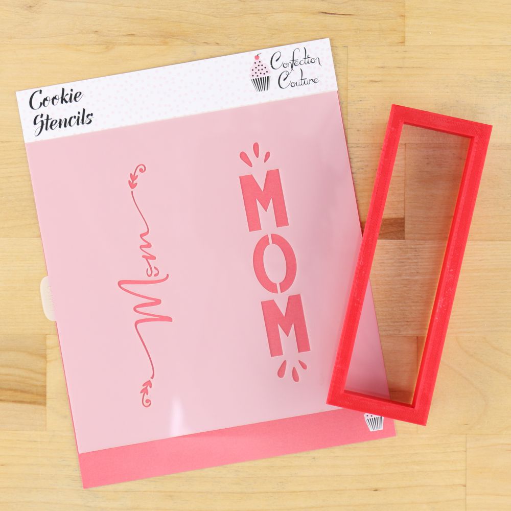 Mom Cookie Stick Stencil With Stick Cookie Cutter