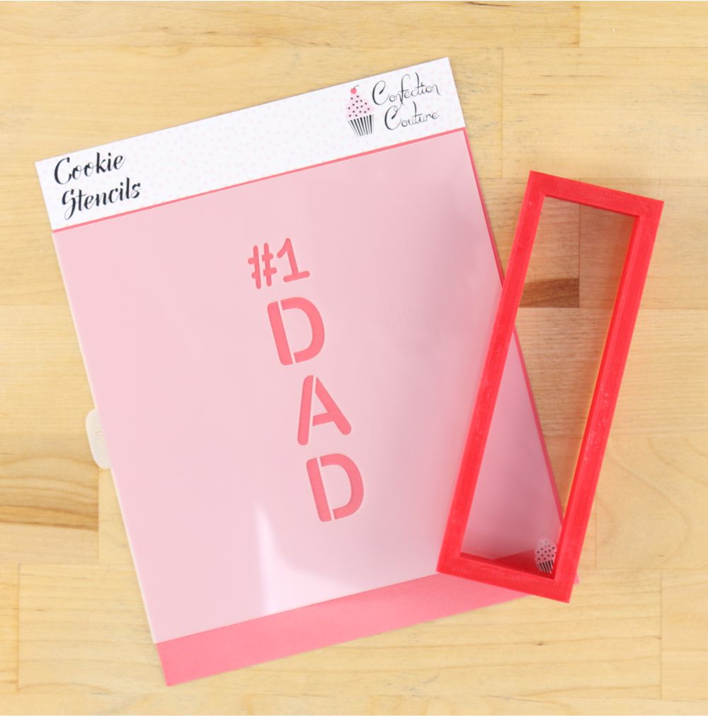 Dad Cookie Stick Stencil With Stick Cookie Cutter
