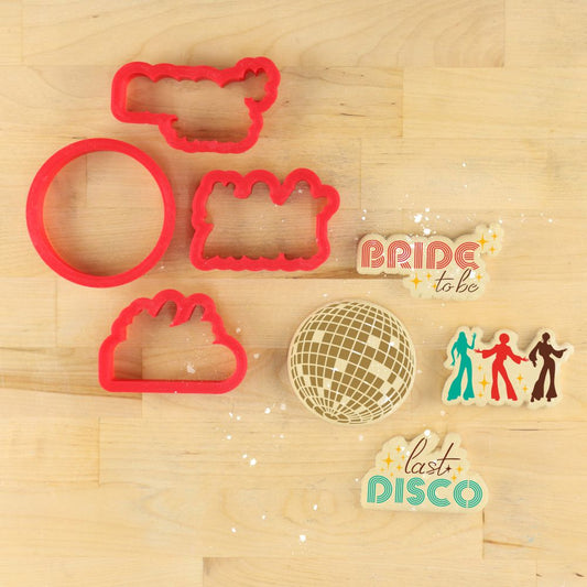 Disco Themed Bridal Shower Cookie Stencil Set