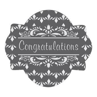 Congratulations Prettier Plaques Cookie Stencil 5 Pc Set