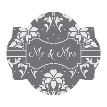 Mr and Mrs Prettier Plaques Cookie Stencil 5 Pc Set