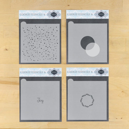 Joy 1 Prettier Plaques Cookie Stencil 5 Pc Set