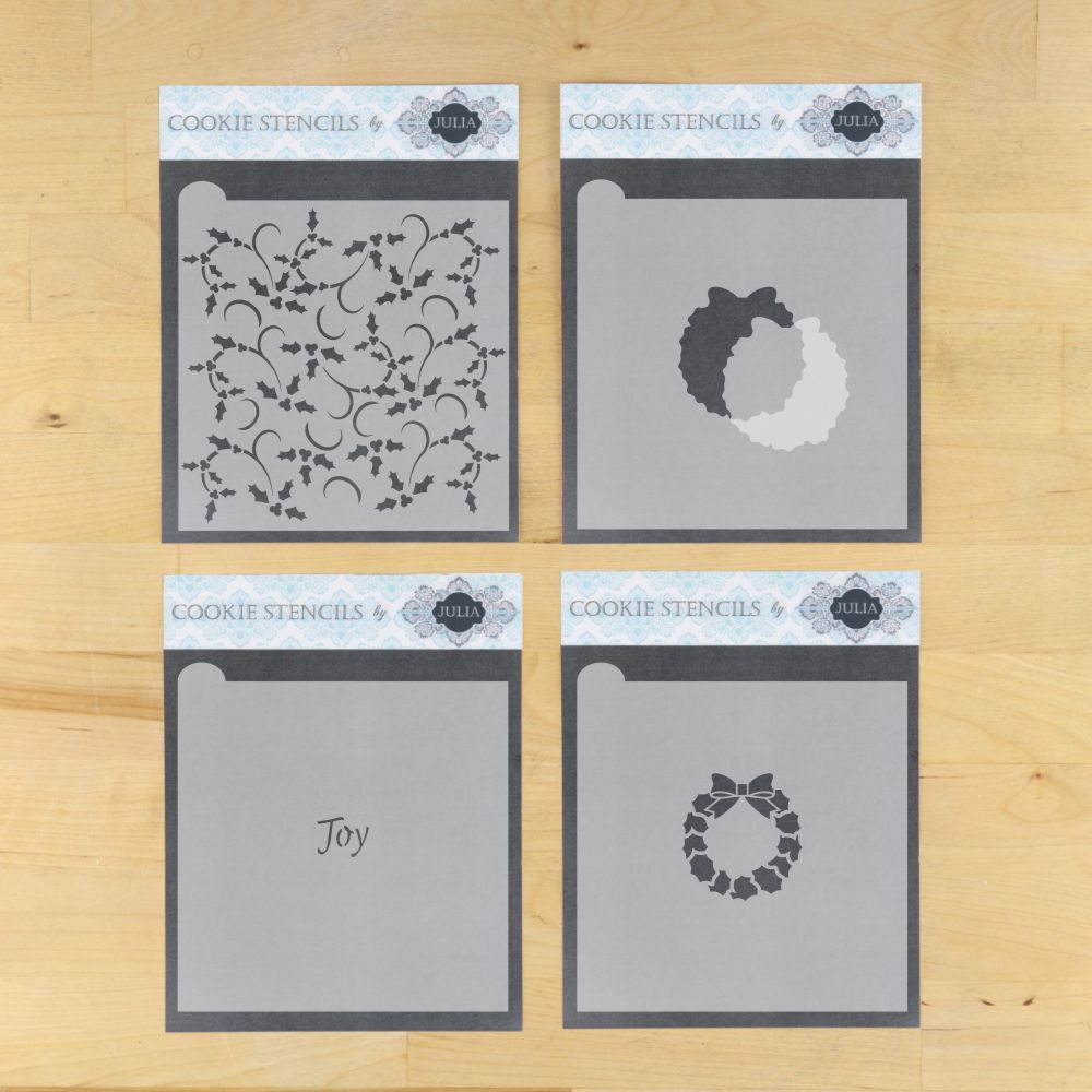 Joy 2 Prettier Plaques Cookie Stencil 5 Pc Set