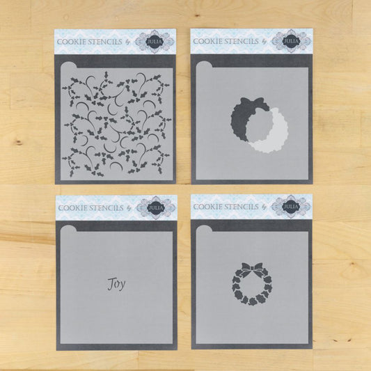 Joy 2 Prettier Plaques Cookie Stencil 5 Pc Set