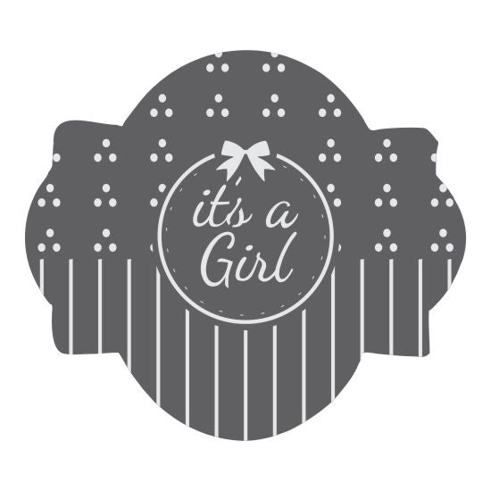 It's A Girl 2 Prettier Plaques Cookie Stencil 5 Pc Set