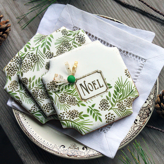 Noel Prettier Plaques Cookie Stencil 5 Pc Set