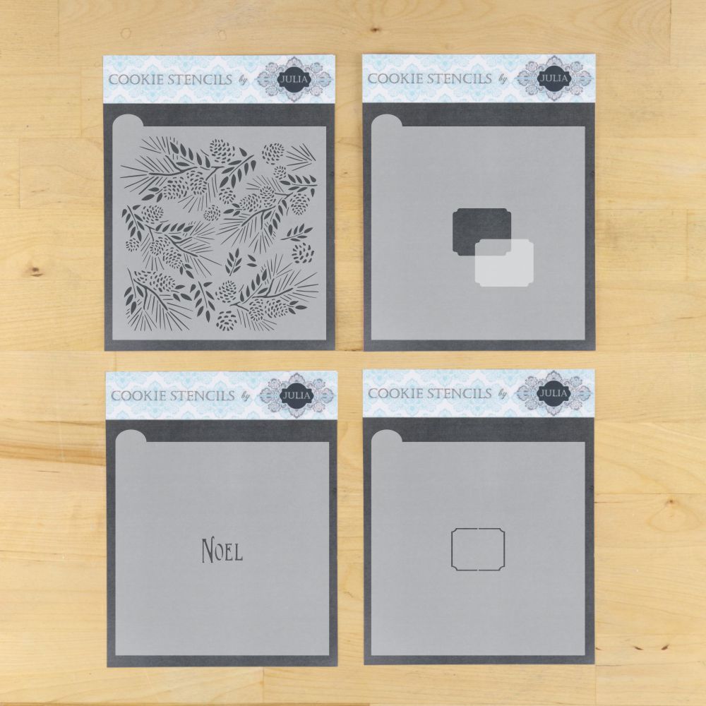 Noel Prettier Plaques Cookie Stencil 5 Pc Set