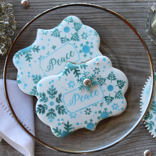 Peace Prettier Plaques Cookie Stencil 5 Pc Set