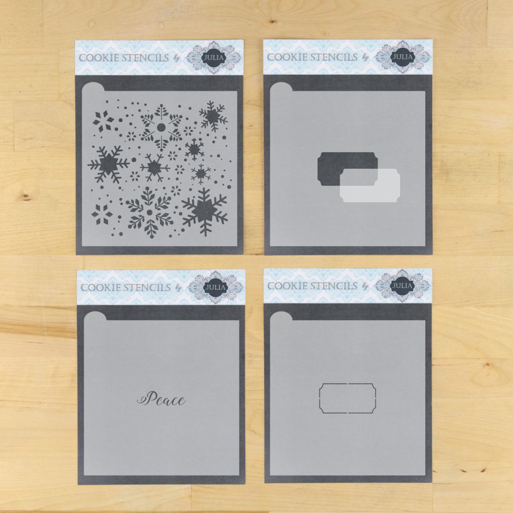 Peace Prettier Plaques Cookie Stencil 5 Pc Set