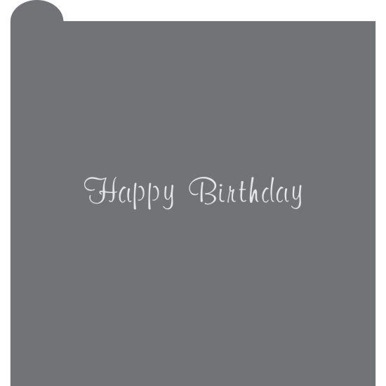 Happy Birthday Prettier Plaques Message Cookie Stencil