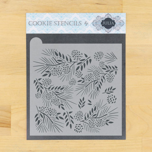 Noel Prettier Plaques Background Cookie Stencil