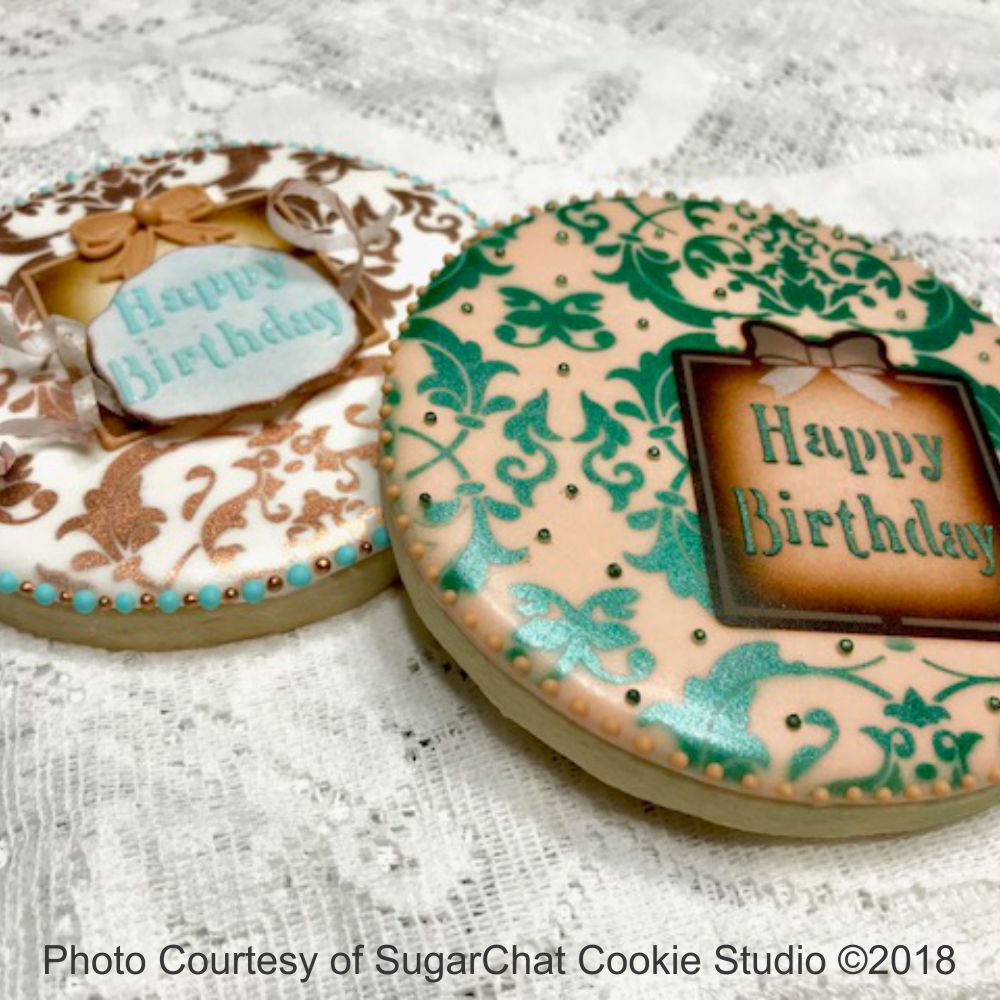 Victorian Birthday Prettier Plaques Cookie Stencil 5 Pc Set