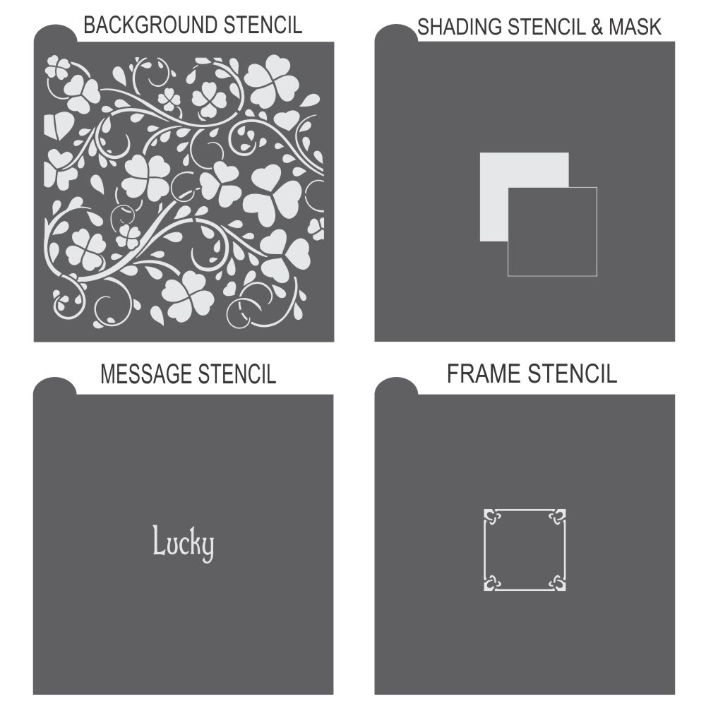 Clover Vine Prettier Plaques Cookie Stencil Set