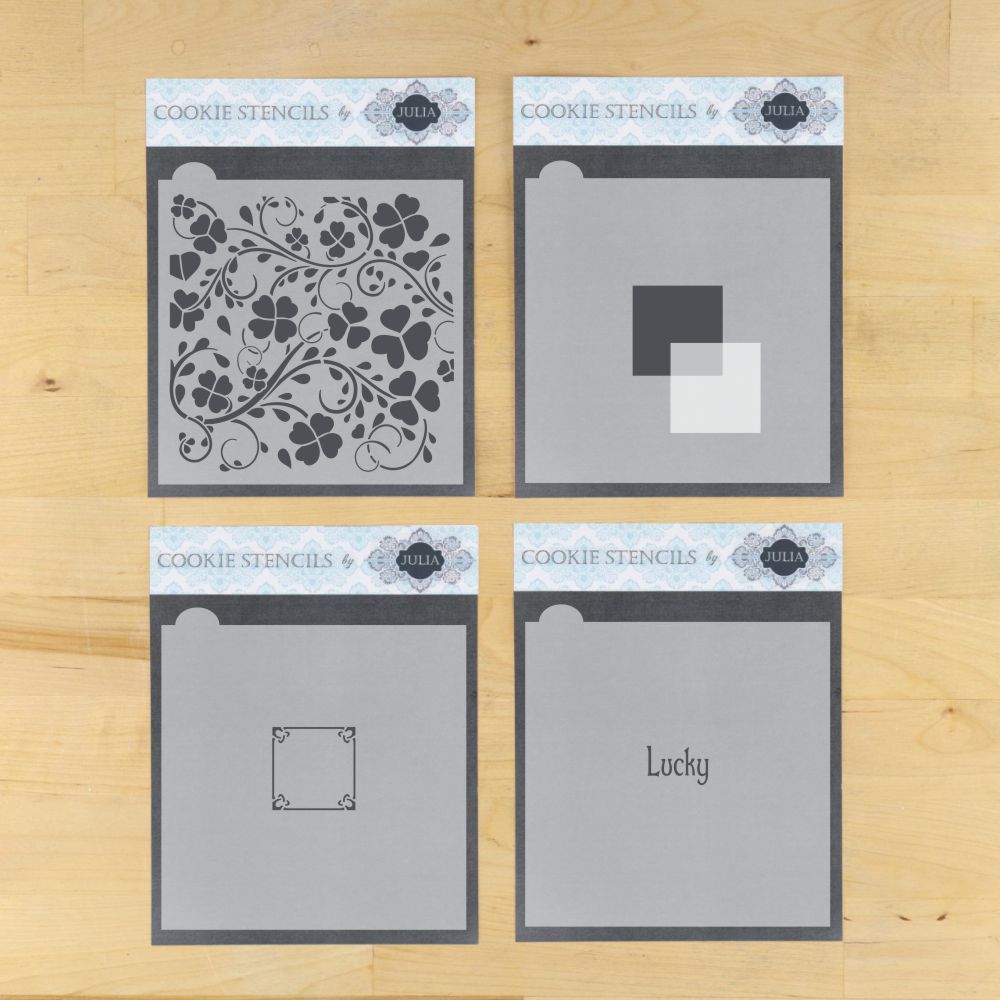 Clover Vine Prettier Plaques Cookie Stencil Set
