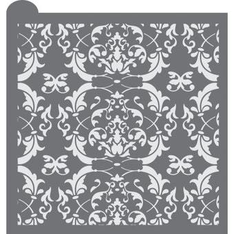 Victorian Scroll Prettier Plaques Background Cookie Stencil